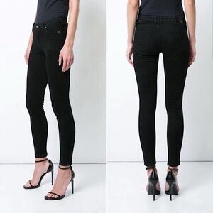 Anine Bing Black Skinny Jeans Low Waist Size 25